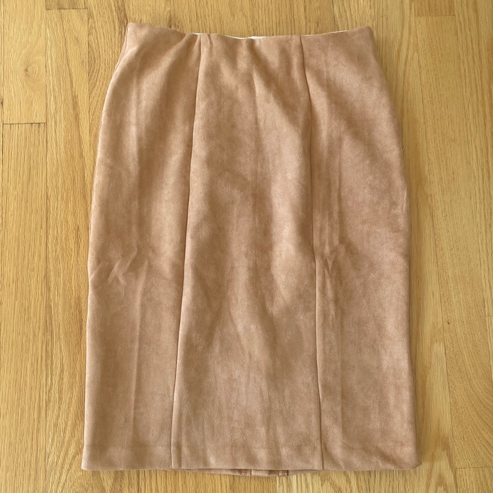 Camel Suede Skirt size small